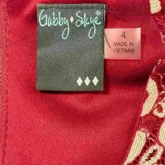 Gabby Skye Red & Pink Floral Dress - Picture 4 of 6